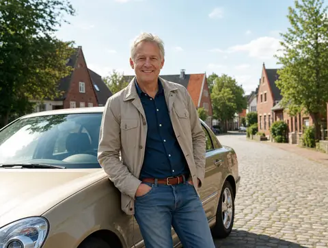 Verkäufer aus Diepholz mit dem verkauften Fahrzeug