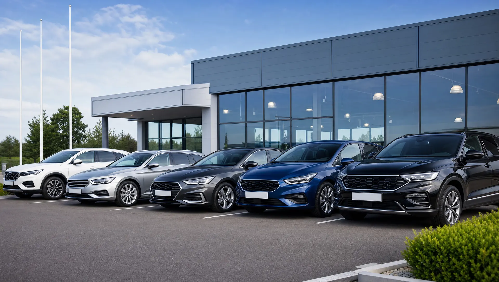Angekaufte Fahrzeuge vor dem Autohaus – Autoankauf Vechta